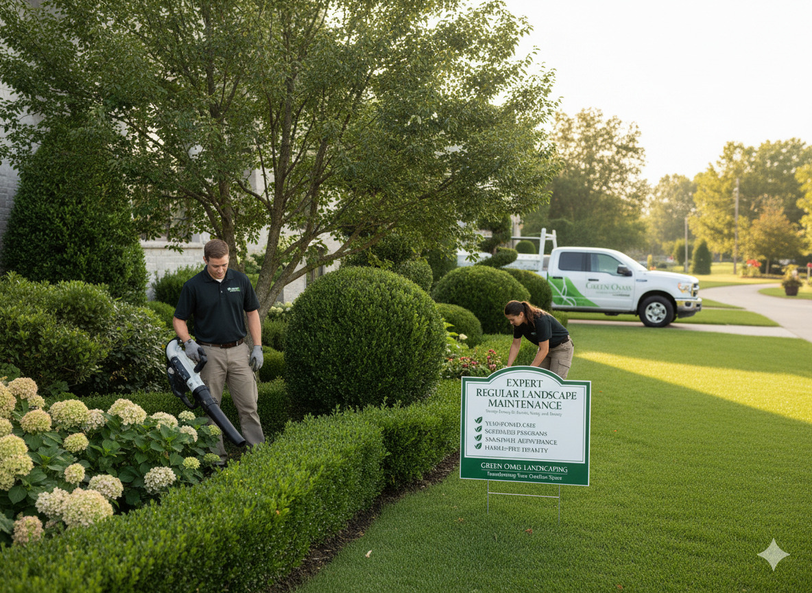 Regular landscape maintenance service