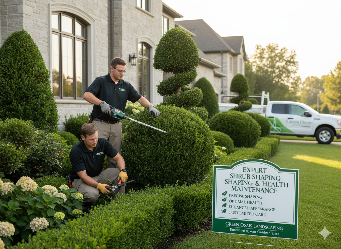 Professional shrub trimming service